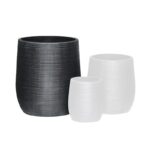FLOWER POT-16 Φ45x50cm, Cement Απόχρωση Anthracite Φ45x50cm - Image 3
