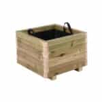 FLOWER POT WOOD Γλάστρα, Εμποτισμού Pine, Απόχρωση Φυσικό, 50x50x36cm 50x50x36cm - Image 3