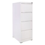 ΦΟΡΙΑΜΟΣ Αρχειοθέτησης Γραφείου 4 Συρτάρια, Μέταλλο Βαφή Άσπρο H.133 46x62x133cm - Image 4