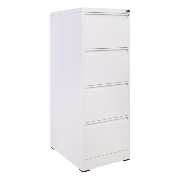 ΦΟΡΙΑΜΟΣ Αρχειοθέτησης Γραφείου 4 Συρτάρια, Μέταλλο Βαφή Άσπρο H.133 46x62x133cm - Image 4
