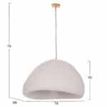 ΦΩΤΙΣΤΙΚΟ ΟΡΟΦΗΣ ΚΡΕΜΑΣΤΟ JAYLEN HM4703.02XL FIBER CEMENT ΛΕΥΚΟ 74x68x50-70Υεκ. - Image 2