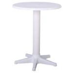 GAZ Τραπέζι Κήπου - Βεράντας, PP Άσπρο Φ60cm H.73cm - Image 4