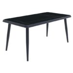 JARDIN Τραπέζι Dining Κήπου-Βεράντας ALU Ανθρακί, Επιφάνεια Μαύρο HPL 180x90x75cm - Image 4
