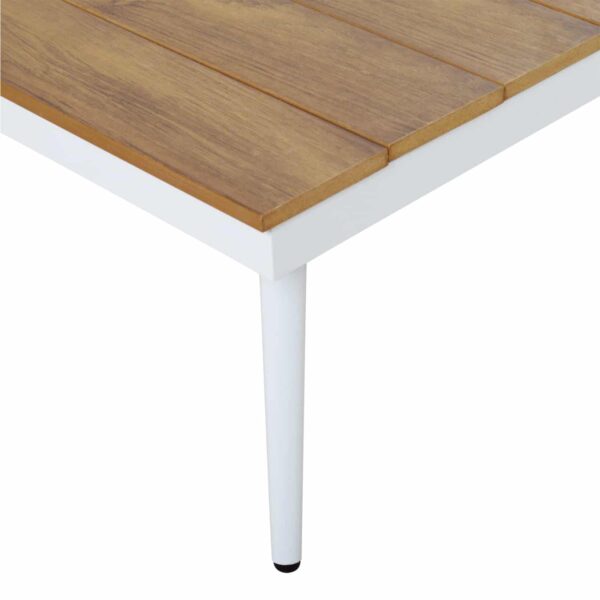 ΚΑΝΑΠΕΣ ΓΩΝΙΑ SABINE ΑΛΟΥΜΙΝΙΟΥ ΜΕ ΤΡΑΠΕΖΙ ΕΞ.ΧΩΡΟΥ ΛΕΥΚΟ HM5126.11 - Image 5