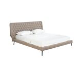 KENZO Κρεβάτι Διπλό, για Στρώμα 160x200cm, Pu Μπεζ 205x221x108cm - Image 3