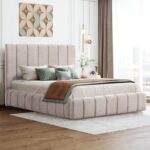 ΚΡΕΒΑΤΙ ΔΙΠΛΟ ΜΕ ΣΤΡΩΜΑ & ΑΠΟΘ.ΧΩΡΟ REMO HM21167 ΜΠΕΖ ΜΠΟΥΚΛΕ--ΓΙΑ 160x200εκ - Image 2