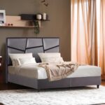 ΚΡΕΒΑΤΙ ΔΙΠΛΟ ΜΕ ΣΤΡΩΜΑ & ΑΠΟΘ.ΧΩΡΟ IRIDA HM21166 ΓΚΡΙ ΒΕΛΟΥΔΟ--ΓΙΑ 160x200εκ - Image 2