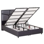 ΚΡΕΒΑΤΙ ΔΙΠΛΟ ΜΕ ΣΤΡΩΜΑ & ΑΠΟΘ.ΧΩΡΟ IRIDA HM21166 ΓΚΡΙ ΒΕΛΟΥΔΟ--ΓΙΑ 160x200εκ - Image 4