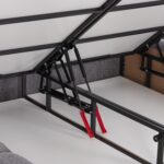 ΚΡΕΒΑΤΙ ΔΙΠΛΟ ΜΕ ΣΤΡΩΜΑ & ΑΠΟΘ.ΧΩΡΟ RAMON HM21168 ΓΚΡΙ ΜΠΟΥΚΛΕ--ΓΙΑ 160x200εκ - Image 6