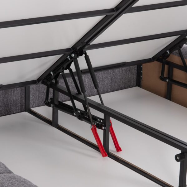 ΚΡΕΒΑΤΙ ΔΙΠΛΟ ΜΕ ΣΤΡΩΜΑ & ΑΠΟΘ.ΧΩΡΟ RAMON HM21168 ΓΚΡΙ ΜΠΟΥΚΛΕ--ΓΙΑ 160x200εκ - Image 6