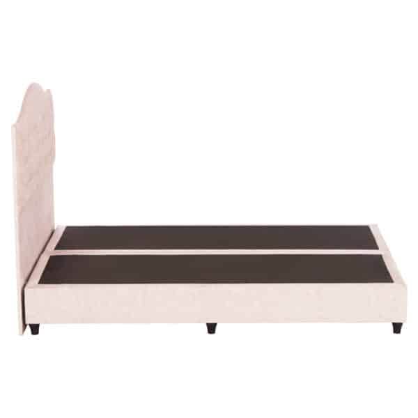 ΚΡΕΒΑΤΙ MALENA HM638.22 ΜΠΕΖ ΥΦΑΣΜΑ Τ. NUBUCK ΓΙΑ ΣΤΡΩΜΑ 150x200εκ. - Image 5