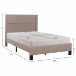 ΚΡΕΒΑΤΙ ΜΟΝΟ & ΣΤΡΩΜΑ TRILLOP HM21203.15 ΜΠΕΖ ΥΦΑΣΜΑ--ΓΙΑ 120x200εκ - Image 3