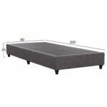 ΚΡΕΒΑΤΙ-ΥΠΟΣΤΡΩΜΑ SIGGY HM721.10 ΧΩΡΙΣ ΑΠΟΘ.ΧΩΡΟ--ΓΚΡΙ ΥΦΑΣΜΑ--ΓΙΑ 80Χ200εκ. - Image 3