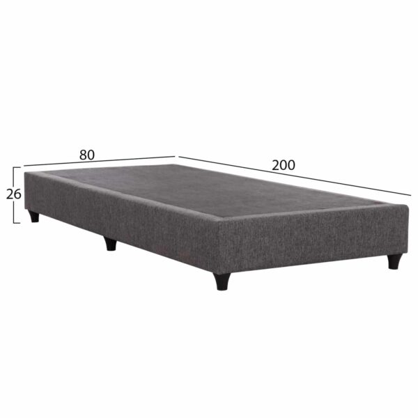 ΚΡΕΒΑΤΙ-ΥΠΟΣΤΡΩΜΑ SIGGY HM721.10 ΧΩΡΙΣ ΑΠΟΘ.ΧΩΡΟ--ΓΚΡΙ ΥΦΑΣΜΑ--ΓΙΑ 80Χ200εκ. - Image 3