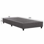 ΚΡΕΒΑΤΙ-ΥΠΟΣΤΡΩΜΑ SIGGY HM722.10 ΧΩΡΙΣ ΑΠΟΘ.ΧΩΡΟ--ΓΚΡΙ ΥΦΑΣΜΑ--ΓΙΑ 90Χ200εκ. - Image 3