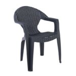 LAGUNA Πολυθρόνα Κήπου Στοιβαζόμενη, PP Απόχρωση Ανθρακί (Rattan Look) 59x62x82cm - Image 4