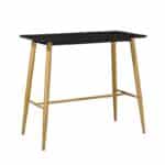 LAVIDA Τραπέζι BAR Μέταλλο Βαφή Φυσικό, Μαύρο MDF 120x60x106cm - Image 4