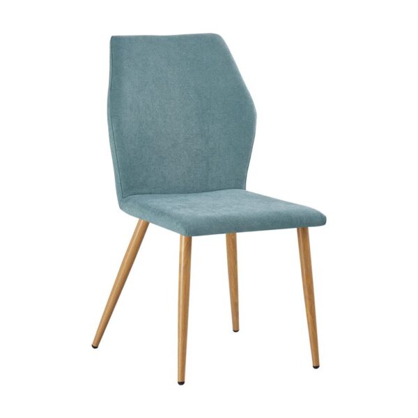 LETO Καρέκλα Τραπεζαρίας Κουζίνας, Μέταλλο Βαφή Φυσικό, Ύφασμα Βεραμάν 46x57x86cm - Image 4