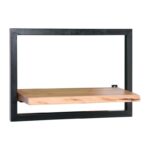 LIZARD Frame Ράφι Μέταλλο Βαφή Μαύρο, Ξύλο Ακακία Φυσικό 50x25x35cm - Image 4