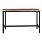 LIZARD Τραπέζι Bar Μέταλλο Βαφή Μαύρο, Ξύλο Ακακίας Φυσικό 180x90x109cm - Image 3