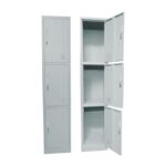 LOCKER 3 Θέσεων Μέταλλο Βαφή Γκρι 38x45x185cm - Image 3