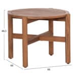 LOUNGE ΣΕΤ SANJI HM21214 ΤΡΑΠΕΖΙ & 2 ΠΟΛΥΘΡΟΝΕΣ--ΞΥΛΟ ΑΚΑΚΙΑΣ-ΑΛΟΥΜΙΝΙΟ-ΣΧΟΙΝΙ - Image 3