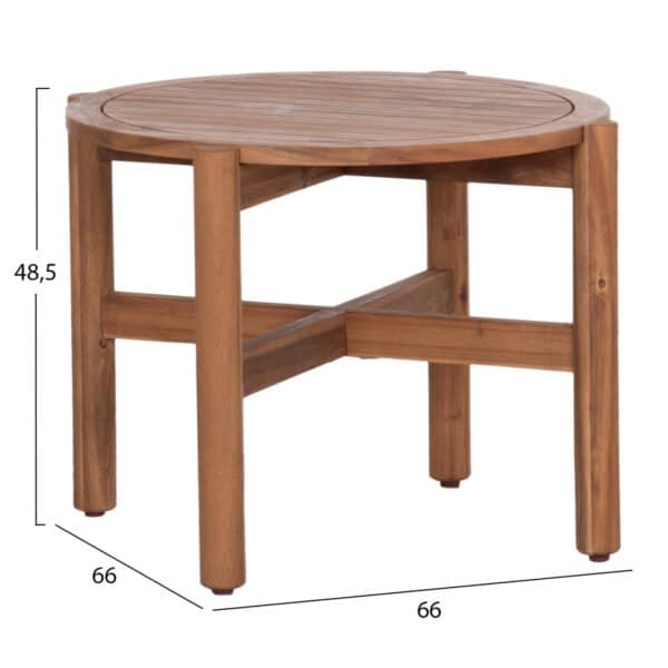 LOUNGE ΣΕΤ SANJI HM21214 ΤΡΑΠΕΖΙ & 2 ΠΟΛΥΘΡΟΝΕΣ--ΞΥΛΟ ΑΚΑΚΙΑΣ-ΑΛΟΥΜΙΝΙΟ-ΣΧΟΙΝΙ - Image 3