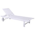 LUGANO Ξαπλώστρα Ξύλο Acacia, Απόχρωση Άσπρο 65x196x32cm - Image 4