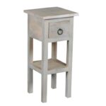 MAISON CLASSIC Έπιπλο Stand, Ξύλο Mango Antique Άσπρο 25x25 H.55cm - Image 3