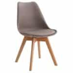 MARTIN Καρέκλα Ξύλο, PP Sand Beige Μονταρισμένη Ταπετσαρία 49x57x82cm - Image 3