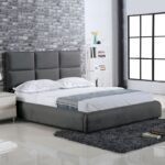 MAXIM Κρεβάτι Διπλό, για Στρώμα 180x200cm, Ύφασμα Σκούρο Γκρι 198x218x121cm - Image 3