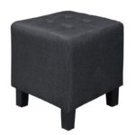 MEDEA Σκαμπό Βοηθητικό, Ύφασμα Μαύρο 37x37x42cm - Image 3