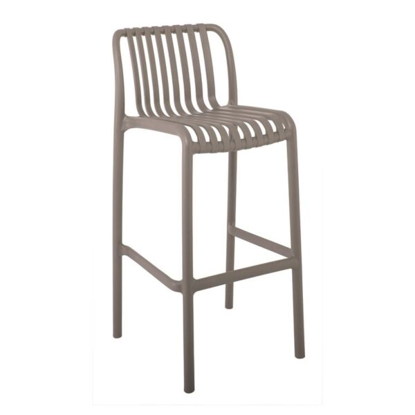 MODA Σκαμπό Bar-Pro Στοιβαζόμενο, PP-UV Protection Απόχρωση Mocha 45x49x75/101cm - Image 7