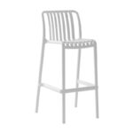 MODA Σκαμπό Bar Στοιβαζόμενο PP - UV Protection, Απόχρωση Άσπρο 38x47x75/102cm - Image 3