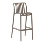 MODA Σκαμπό Bar Στοιβαζόμενο PP - UV Protection, Απόχρωση Mocha 38x47x75/102cm - Image 3