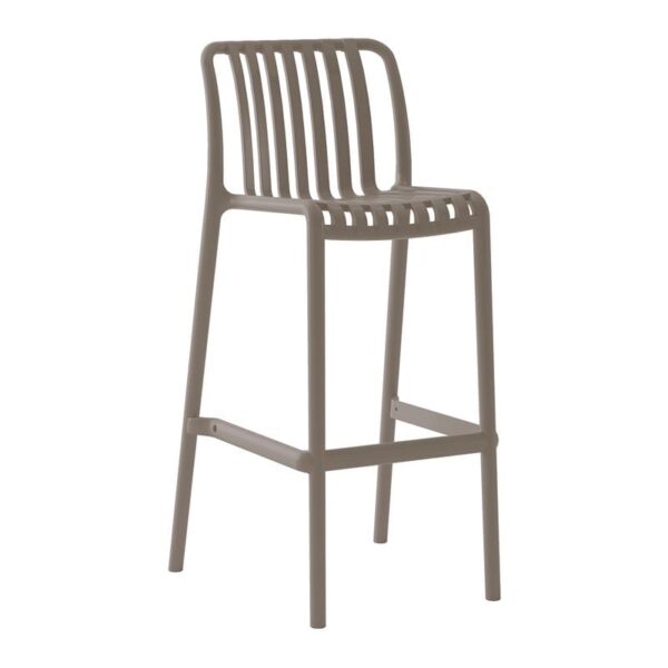 MODA Σκαμπό Bar Στοιβαζόμενο PP - UV Protection, Απόχρωση Mocha 38x47x75/102cm - Image 3