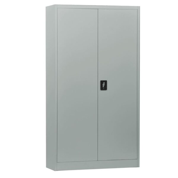 ΝΤΟΥΛΑΠΑ Δίφυλλη, 4 Ράφια, Μέταλλο Βαφή Γκρι 90x40x185cm - Image 4