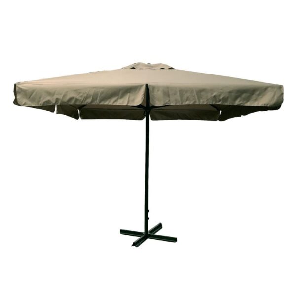 ΟΜΠΡΕΛΑ alu βαρέως τύπου Σκελετός Ανθρακί/Ύφ.Μπεζ 250gr 4x4m (H 3,9m - σωλ.D60mm) - Image 3