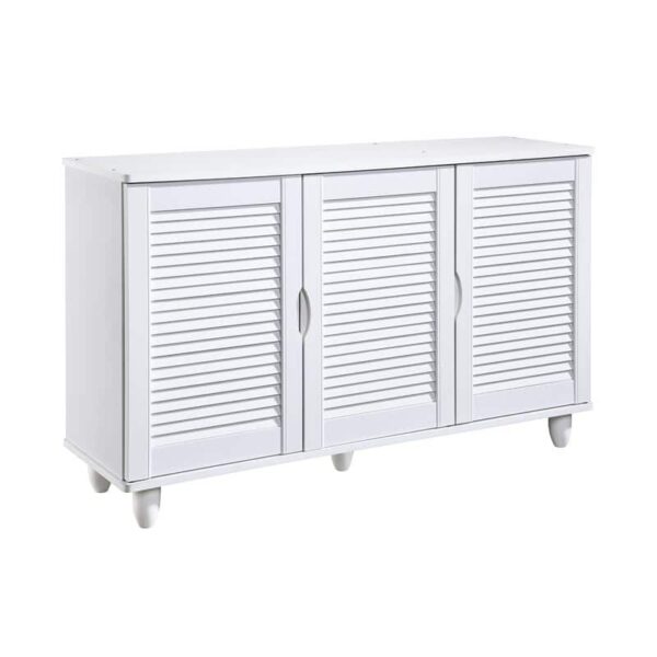 Παπουτσοθήκη 3 Πόρτες Απόχρωση Άσπρο 110x33x77cm - Image 3