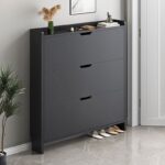 Παπουτσοθήκη MDF - Melamine Απόχρωση Γκρι 80x17x115cm - Image 4