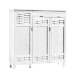 Παπουτσοθήκη - Ντουλάπι 3 Πόρτες με 1 Συρτάρι Απόχρωση Άσπρο 115x38x119cm - Image 4