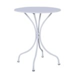 PARK Τραπέζι Μέταλλο Βαφή Άσπρο Φ60cm H.70cm - Image 3