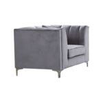 PARSON Πολυθρόνα Σαλονιού - Καθιστικού, Ύφασμα Velure Απόχρωση Σκούρο Γκρι 103x87x79cm - Image 4