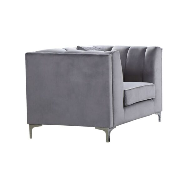 PARSON Πολυθρόνα Σαλονιού - Καθιστικού, Ύφασμα Velure Απόχρωση Σκούρο Γκρι 103x87x79cm - Image 4