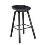 PENT Σκαμπό Bar, Μέταλλο Βαφή Μαύρο, PP Μαύρο 49x52x72/84cm - Image 7