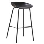 PENTOS Σκαμπό BAR, Μέταλλο Βαφή Μαύρο, PP Μαύρο 49x46x76/83cm - Image 4