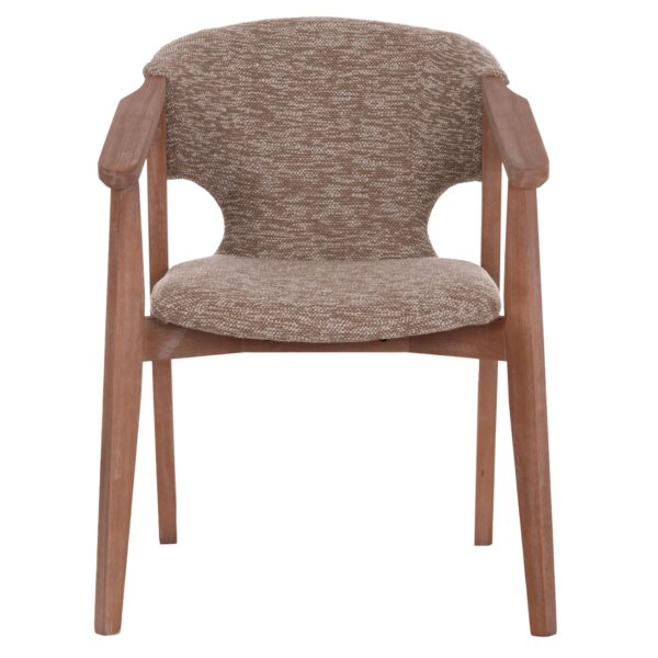 ΠΟΛΥΘΡΟΝΑ YEGER HM9995.03 ΞΥΛΟ ΟΞΙΑΣ ΣΕ WHITEWASH-ΚΑΦΕ ΥΦΑΣΜΑ 59x58x78Υεκ. - Image 3