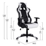 ΠΟΛΥΘΡΟΝΑ GAMING DARIUS HM1072.04 ΜΑΥΡΗ-ΛΕΥΚΗ 66,5x70x(122-129) cm - Image 2