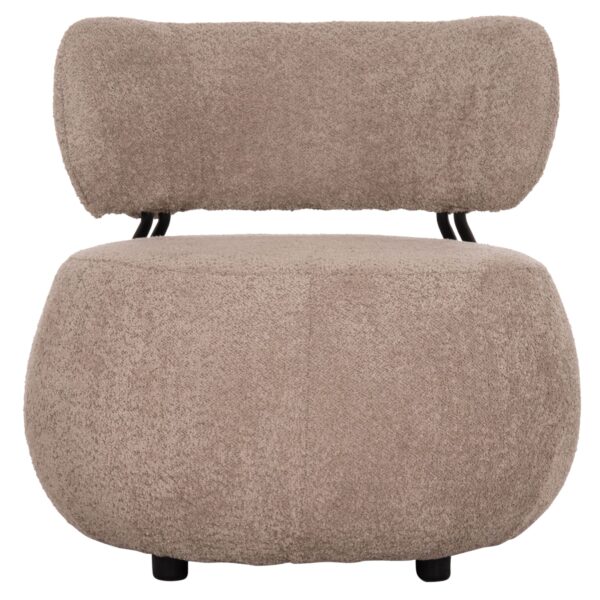 ΠΟΛΥΘΡΟΝΑ ΣΤΡΟΓΓΥΛΗ KARSEN HM9598.08 ΣΚΟΥΡΟ ΜΠΕΖ ΜΠΟΥΚΛΕ ΥΦΑΣΜΑ 79x82x74Υεκ. - Image 3