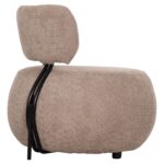 ΠΟΛΥΘΡΟΝΑ ΣΤΡΟΓΓΥΛΗ KARSEN HM9598.08 ΣΚΟΥΡΟ ΜΠΕΖ ΜΠΟΥΚΛΕ ΥΦΑΣΜΑ 79x82x74Υεκ. - Image 4